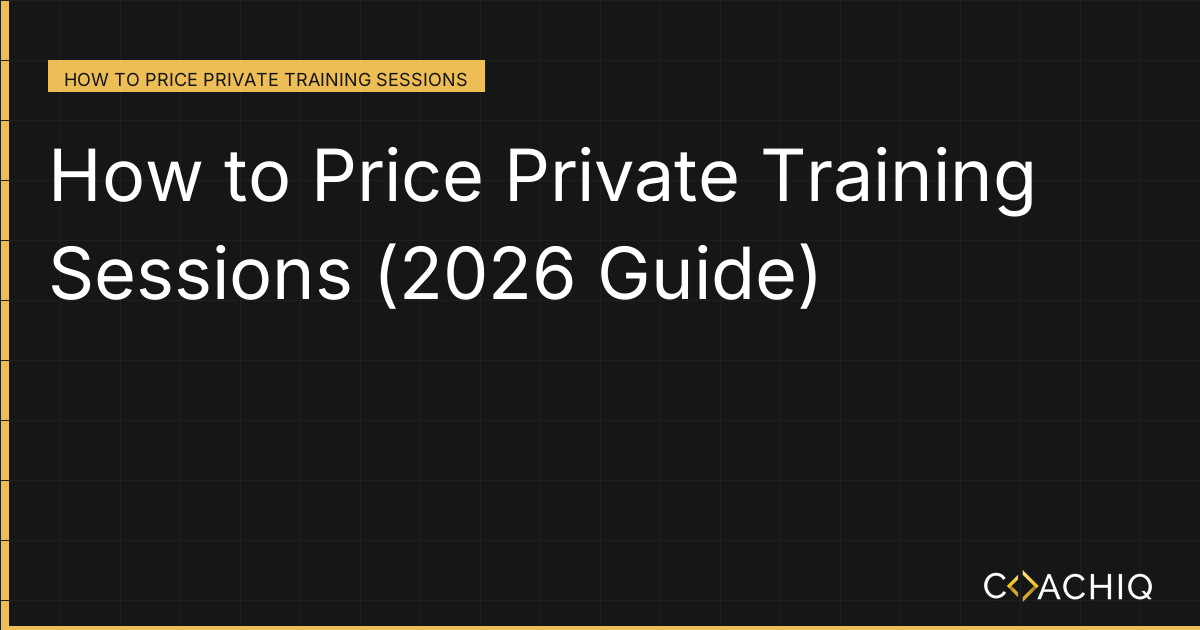 How to Price Private Training Sessions (2026 Guide)